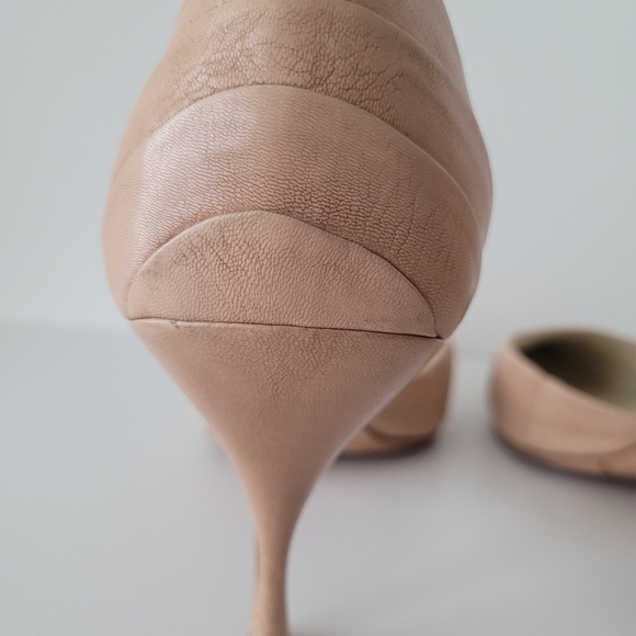 Prada Nude Heel Shoe Neiman Marcus Size 40 - Picture 5 of 17